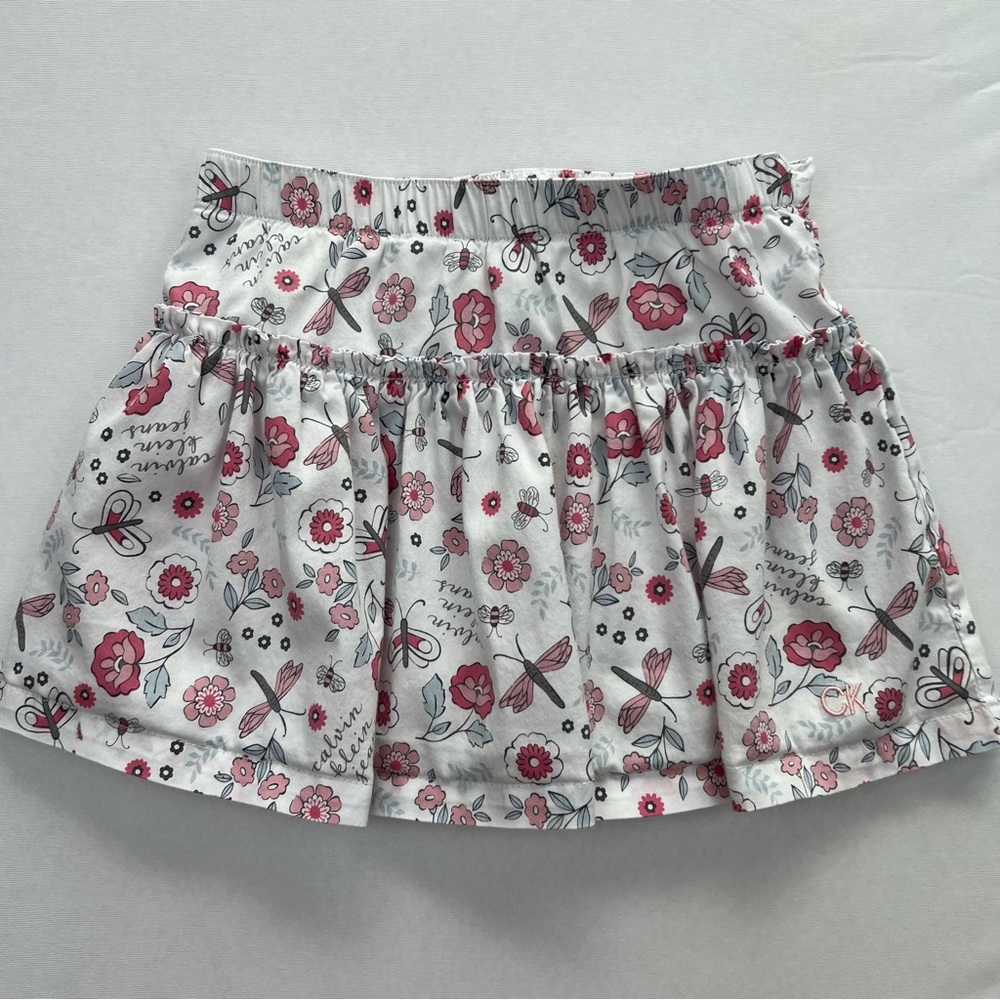 Calvin Klein Jeans Floral Print Skirt - Pink and Gray